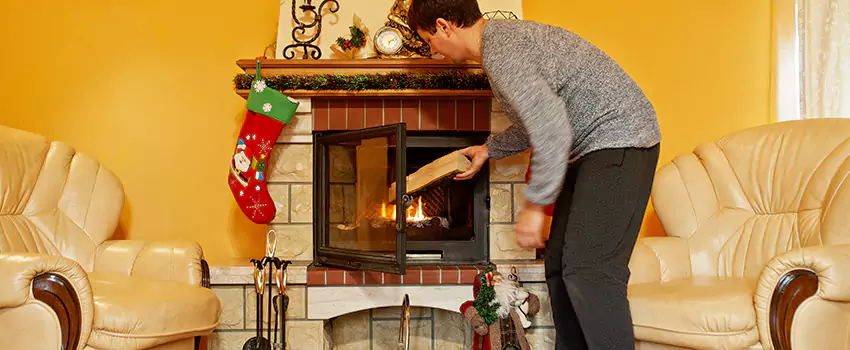 Rusted Metal Fireplace Restoration in Conway, Arkansas